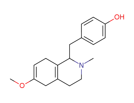 1,2,3,4,5,8-hexahydro-1-(4-hydroxybenzyl)-6-methoxy-2-methylisoquinoline