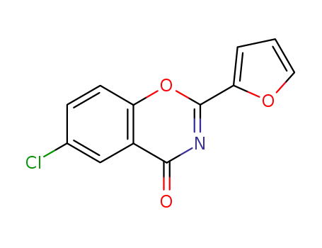 4H-1,3-Benzoxazin-4-one, 6-chloro-2-(2-furanyl)-