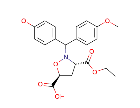 (3S,5S)-2-[Bis-(4-methoxy-phenyl)-methyl]-isoxazolidine-3,5-dicarboxylic acid 3-ethyl ester
