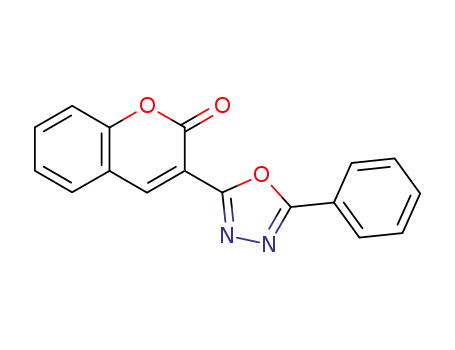 2H-1-Benzopyran-2-one, 3-(5-phenyl-1,3,4-oxadiazol-2-yl)-
