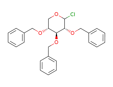 Molecular Structure of 153154-71-3 ((3R,4S,5R)-3,4,5-Tris-benzyloxy-2-chloro-tetrahydro-pyran)