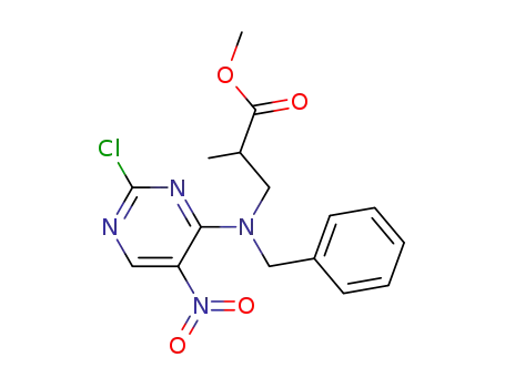 (rac)-3-[benzyl-(2-chloro-5-nitro-pyrimidin-4-yl)-amino]-2-methyl-propanoic acid methyl ester