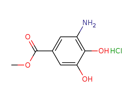Molecular Structure of 955886-81-4 (methyl 3-amino-4,5-dihydroxy-benzoate hydrochloride)