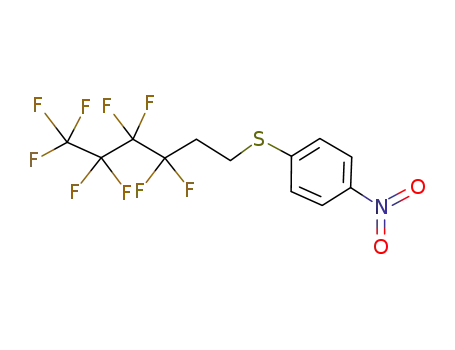 Molecular Structure of 171561-92-5 (4-(1H,1H,2H,2H-Perfluorohexylthio)nitrobenzene)