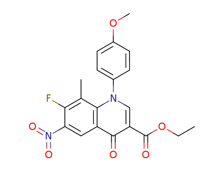 7-Fluoro-1-(4-methoxy-phenyl)-8-methyl-6-nitro-4-oxo-1,4-dihydro-quinoline-3-carboxylic acid ethyl ester