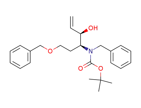 Molecular Structure of 142545-24-2 (4(S)-(N-Benzyl-N-tert-butoxycarbonyl)amino-6-benzyloxy-3(R)-hydroxyhexene-1)