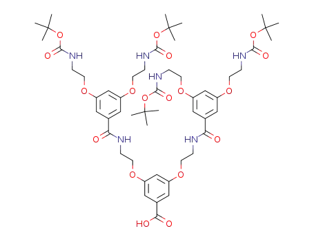 Molecular Structure of 352426-84-7 (3,5-Bis-{2-[3,5-bis-(2-tert-butoxycarbonylamino-ethoxy)-benzoylamino]-ethoxy}-benzoic acid)