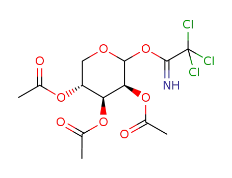 Molecular Structure of 869848-87-3 (2,3,4-Tri-O-acetyl-beta-L-arabinopyranosyl 2,2,2-TrichloroacetiMidate)