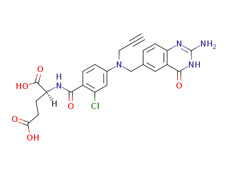 N-<2-chloro-4-<N-<(2-amino-4-hydroxy-6-quinazolinyl)methyl>prop-2-ynylamino>benzoyl>-L-glutamic acid