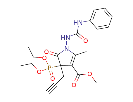 4-(Diethoxy-phosphoryl)-2-methyl-5-oxo-1-(3-phenyl-ureido)-4-prop-2-ynyl-4,5-dihydro-1H-pyrrole-3-carboxylic acid methyl ester