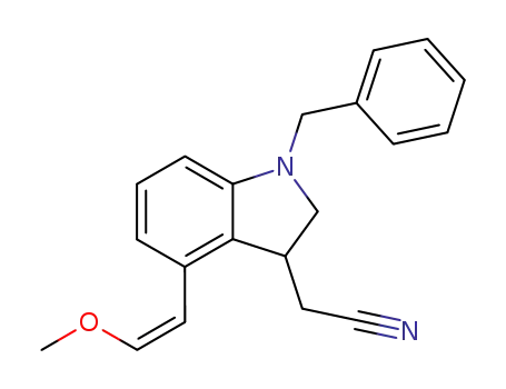 N-benzyl-3-cyanomethyl-4-(2-methoxyvinyl)indoline