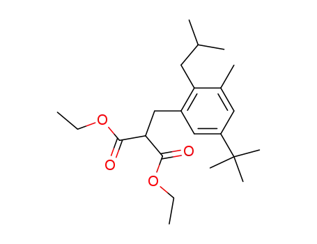 Molecular Structure of 100289-71-2 (Diethyl 3-t-butyl-6-isobutyl-5-methylbenzylmalonate)
