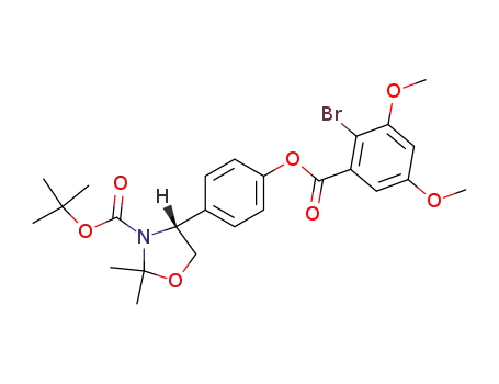 3-Oxazolidinecarboxylic acid,
4-[4-[(2-bromo-3,5-dimethoxybenzoyl)oxy]phenyl]-2,2-dimethyl-,
1,1-dimethylethyl ester, (R)-