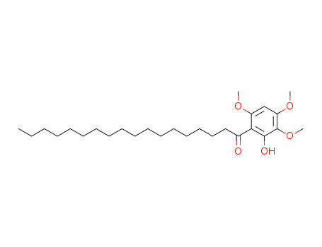 Molecular Structure of 134081-69-9 (1-Octadecanone, 1-(2-hydroxy-3,4,6-trimethoxyphenyl)-)