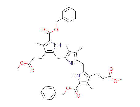 Molecular Structure of 30103-27-6 (2,5-bis<<5-(benzyloxycarbonyl)-3-<2-(methoxycarbonyl)ethyl>-4-methylpyrrol-2-yl>methyl>-3,4-dimethylpyrrole)