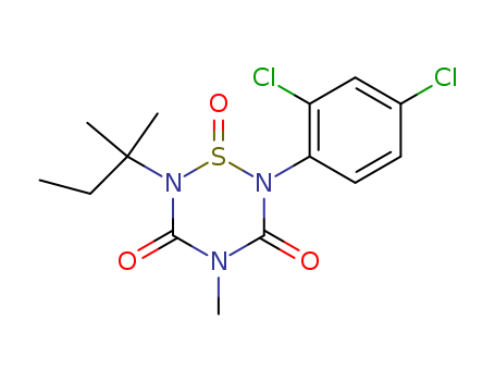 2H-1,2,4,6-Thiatriazine-3,5(4H,6H)-dione,2-(2,4-dichlorophenyl)-6-(1,1-dimethylpropyl)-4-methyl-, 1-oxide