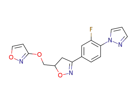 (5RS)-3-(3-Fluoro-4-pyrazol-1-ylphenyl)-5-isoxazol-3-yloxymethyl-4,5-dihydroisoxazole