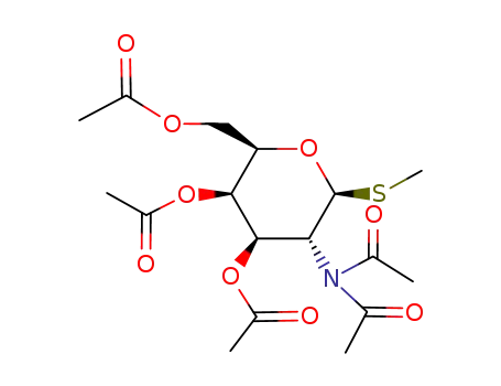 Acetic acid (2R,3R,4R,5R,6S)-3-acetoxy-2-acetoxymethyl-5-diacetylamino-6-methylsulfanyl-tetrahydro-pyran-4-yl ester