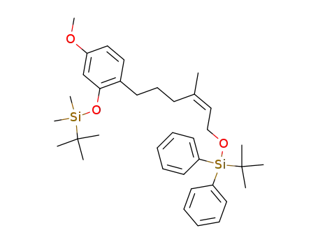 2-(tert-Butyl-dimethyl-silanyloxy)-1-[(Z)-6-(tert-butyl-diphenyl-silanyloxy)-4-methyl-hex-4-enyl]-4-methoxy-benzene