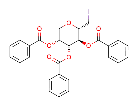 1,5-anhydro-2,3,4-tri-O-benzoyl-6-deoxy-6-iodo-D-mannitol