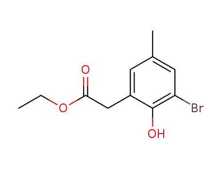 ethyl 3-bromo-2-hydroxy-5-methylbenzeneacetate