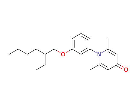 Molecular Structure of 821789-69-9 (4(1H)-Pyridinone, 1-[3-[(2-ethylhexyl)oxy]phenyl]-2,6-dimethyl-)
