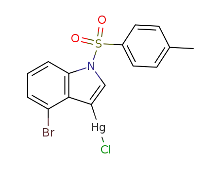 [4-Bromo-1-(4-methylbenzene-1-sulfonyl)-1H-indol-3-yl](chloro)mercury