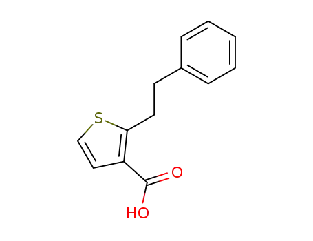 Molecular Structure of 125790-51-4 (2-(2-phenylethyl)thiophene-3-carboxylic acid)