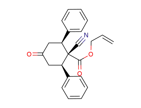 Molecular Structure of 1017571-87-7 (1-cyano-4-oxo-2,6-diphenyl-cyclohexanecarboxylic acid allyl ester)