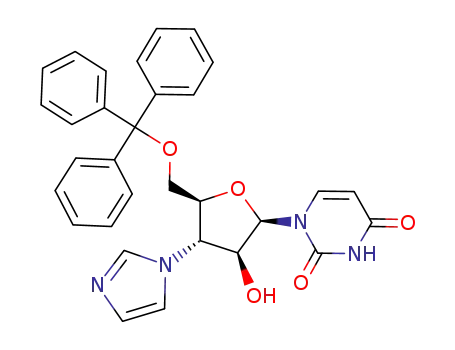 1-((2R,3S,4S,5S)-3-Hydroxy-4-imidazol-1-yl-5-trityloxymethyl-tetrahydro-furan-2-yl)-1H-pyrimidine-2,4-dione
