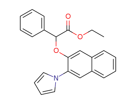 Molecular Structure of 177578-76-6 (Phenyl-(3-pyrrol-1-yl-naphthalen-2-yloxy)-acetic acid ethyl ester)