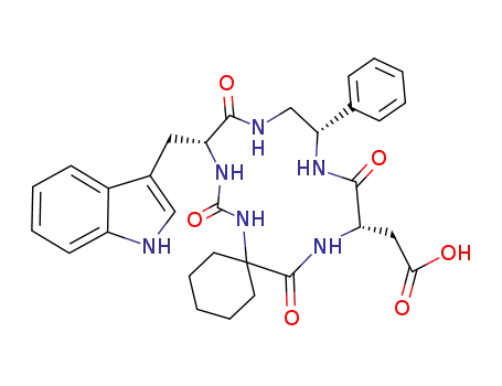 <10R-(10α,14β,17α)>-10-(1H-indol-3-ylmethyl)-8,11,16,19-tetraoxo-14-phenyl-7,9,12,15,18-pentaazaspiro<5,13>nonadecane-17-acetic acid