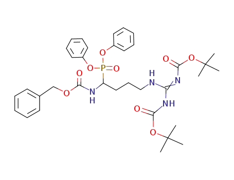 diphenyl N-benzyloxycarbonylamino-(3-(N,N'-bis(tert-butyloxycarbonyl)guanyl)propyl)methanephosphonate