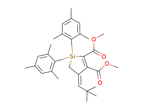 4-[2,2-Dimethyl-prop-(E)-ylidene]-1,1-bis-(2,4,6-trimethyl-phenyl)-4,5-dihydro-1H-silole-2,3-dicarboxylic acid dimethyl ester