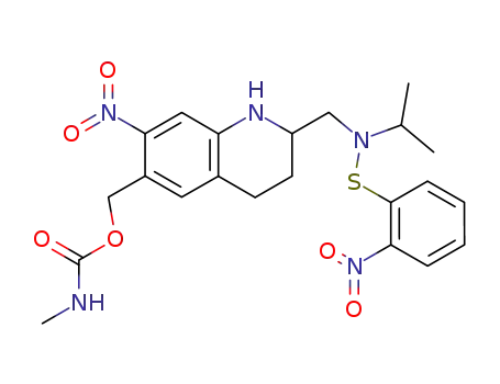 Molecular Structure of 114719-28-7 (N<sup>2</sup>-<(2-nitrophenyl)thio>oxamniquine N-methylcarbamate)