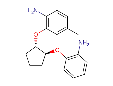 Molecular Structure of 114157-90-3 (Benzenamine, 2-[[2-(2-aminophenoxy)cyclopentyl]oxy]-4-methyl-, trans-)