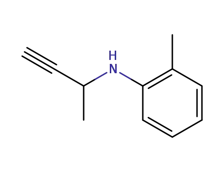 Molecular Structure of 79874-38-7 (Benzenamine, 2-methyl-N-(1-methyl-2-propynyl)-)