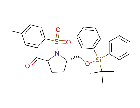 (S)-5-(tert-Butyl-diphenyl-silanyloxymethyl)-1-(toluene-4-sulfonyl)-pyrrolidine-2-carbaldehyde