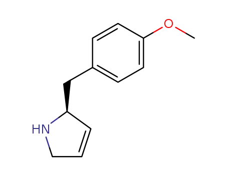 Molecular Structure of 111687-94-6 (1H-Pyrrole, 2,5-dihydro-2-[(4-methoxyphenyl)methyl]-, (S)-)