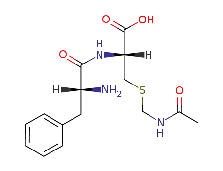 Molecular Structure of 182410-64-6 ((R)-3-(Acetylamino-methylsulfanyl)-2-((R)-2-amino-3-phenyl-propionylamino)-propionic acid)