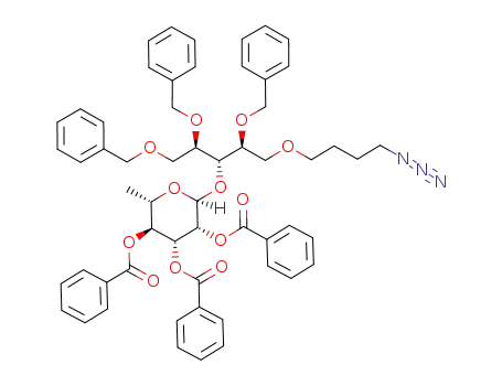 1-O-(4-azidobutyl)-3-O-(2,3,4-tri-O-benzoyl-α-L-rhamnopyranosyl)-2,4,5-tri-O-benzyl-D-ribitol