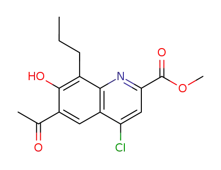 methyl 6-acetyl-4-chloro-7-hydroxy-8-propylquinoline-2-carboxylate