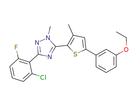 3-(2-chloro-6-fluorophenyl)-5-[5-(3-ethoxyphenyl)-3-methylthiophen-2-yl]-1-methyl-1H-[1,2,4]triazole