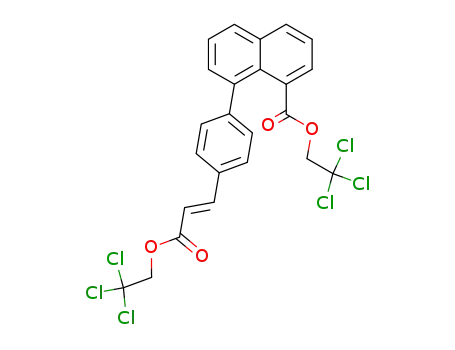 8-{4-[(E)-2-(2,2,2-Trichloro-ethoxycarbonyl)-vinyl]-phenyl}-naphthalene-1-carboxylic acid 2,2,2-trichloro-ethyl ester