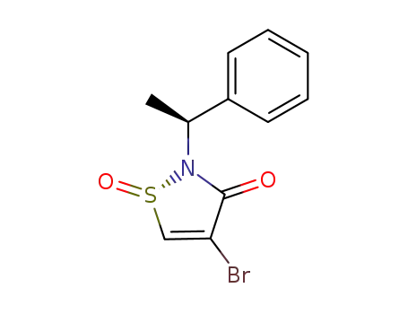 2-(S)-α-methylbenzyl-4-bromo-1,2-isothiazoline-3-one-1-(S)-oxide
