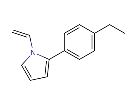 Molecular Structure of 64222-38-4 (1H-Pyrrole, 1-ethenyl-2-(4-ethylphenyl)-)