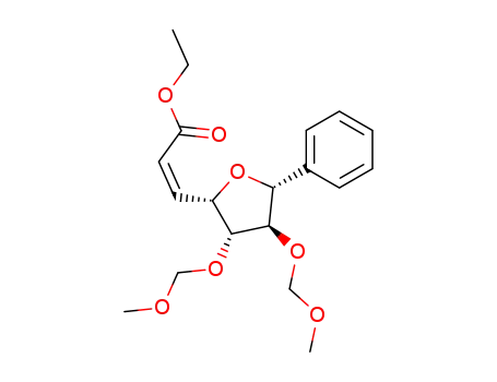 (2S,3R,4R,5R)-2-<(Z)-(ethoxycarbonyl)-ethenyl>-3,4-bis(methoxymethoxy)-5-phenyltetrahydrofuran