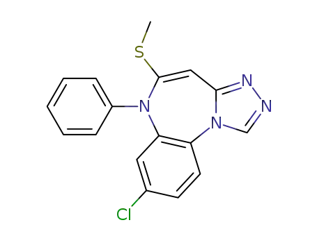 6H-(1,2,4)Triazolo(4,3-a)(1,5)benzodiazepine, 8-chloro-5-(methylthio)-6-phenyl-