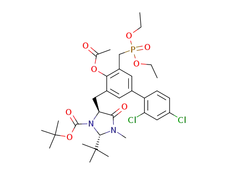 (2S,5S)-5-[4-Acetoxy-2',4'-dichloro-5-(diethoxy-phosphorylmethyl)-biphenyl-3-ylmethyl]-2-tert-butyl-3-methyl-4-oxo-imidazolidine-1-carboxylic acid tert-butyl ester