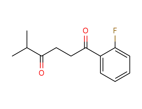 Molecular Structure of 123184-10-1 (1-(2-Fluoro-phenyl)-5-methyl-hexane-1,4-dione)